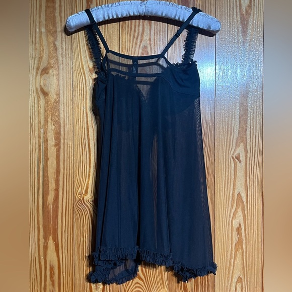 VTG Victoria’s Secret Sexy Little Things Ruffled Babydoll Top Bustier 36C Sequin - Picture 11 of 15